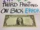 1977 - A $1 Federal Reserve Note - Third Printing On Back Error Excelent Rare Paper Money: US photo 5