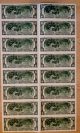 Two (2) Dollar Bill Sheet (16) Paper Money: US photo 1