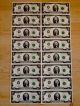 Two (2) Dollar Bill Sheet (16) Paper Money: US photo 5