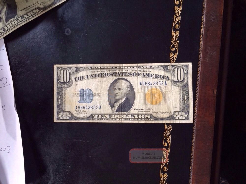 Fr 2309.  $10 Silver Certificate Yellow Seal N Africa Small Size Notes photo
