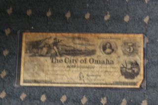 City Of Omaha $5 Commerative Bill Issued In Limited Quantity By Omaha National photo