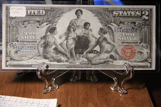 1896 $2 Large Size Silver Certificate Note photo