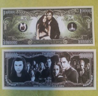 Twilight Million Dollar Bill Money - Great Novelty Item,  Gift,  Or Vampire Keepsake photo