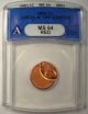 Off - Center Lincoln Cent Error Nd - Anacs Ms64 Red Coins: US photo 1