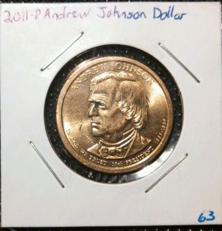 2011 - P $1 Andrew Johnson Presidential Dollar photo