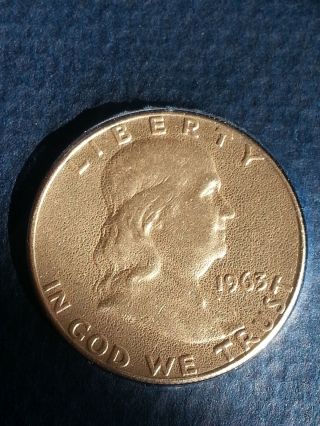 1963d Franklin 90% Silver Half Dollar photo
