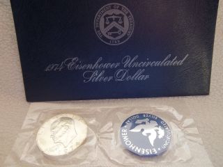 1974 Eisenhower Uncirculated Silver Dollar photo