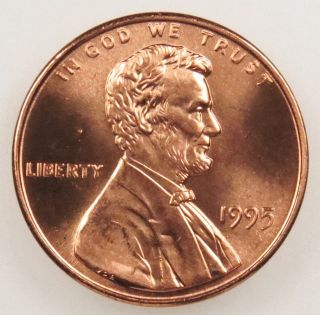 1995 Uncirculated Lincoln Memorial Cent Penny (b05) photo