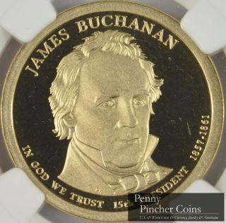 2010 - S James Buchanan Presidential Dollar Ngc Pf - 69 Ucam Ultra Cameo photo