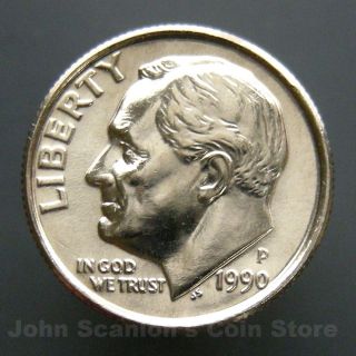 1990 - P Roosevelt Dime 10c Us Coin Choice Bu photo