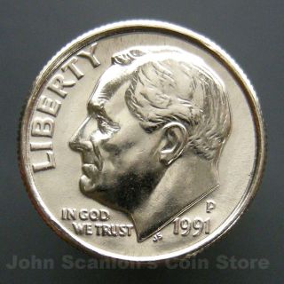 1991 - P Roosevelt Dime 10c Us Coin Choice Bu photo