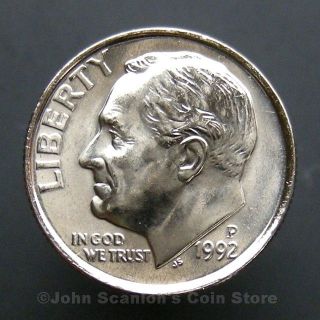 1992 - P Roosevelt Dime 10c Us Coin Choice Bu photo