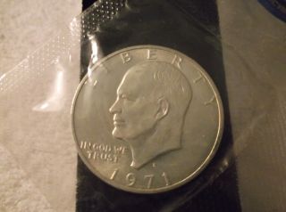 1971 - S Eisenhower Dollar 40% Silver photo
