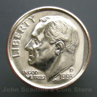 1993 - D Roosevelt Dime 10c Us Coin Choice Bu photo