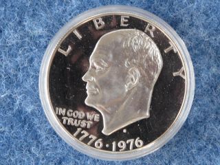 1776 - 1976 - S Eisenhower 40% Silver Dollar Gem Dcam Proof B7840l photo
