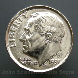 1998 - P Roosevelt Dime 10c Us Coin Choice Bu photo