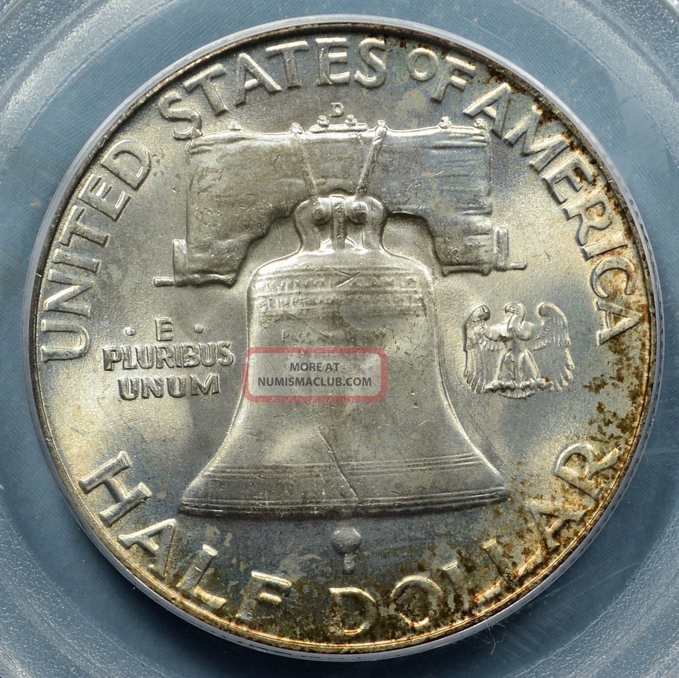 1952 - D Franklin Half Dollar Pcgs Ms65fbl - Interesting Tone, Bold Lines