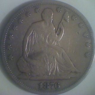1876 - S (vg) Seated Liberty Half Dollar photo