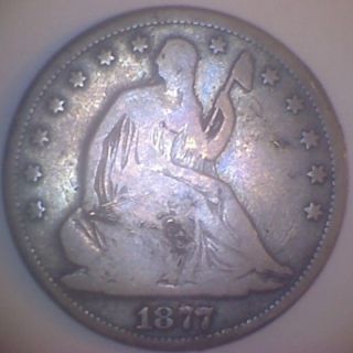 1877 (g) Seated Liberty Half Dollar photo