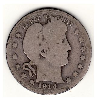 1908 - D Barber Quarter - Scarce Better Date Type Coin photo
