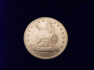 Rare 1877 - S Us Trade Dollar.  900 Fine Silver 1877 S photo