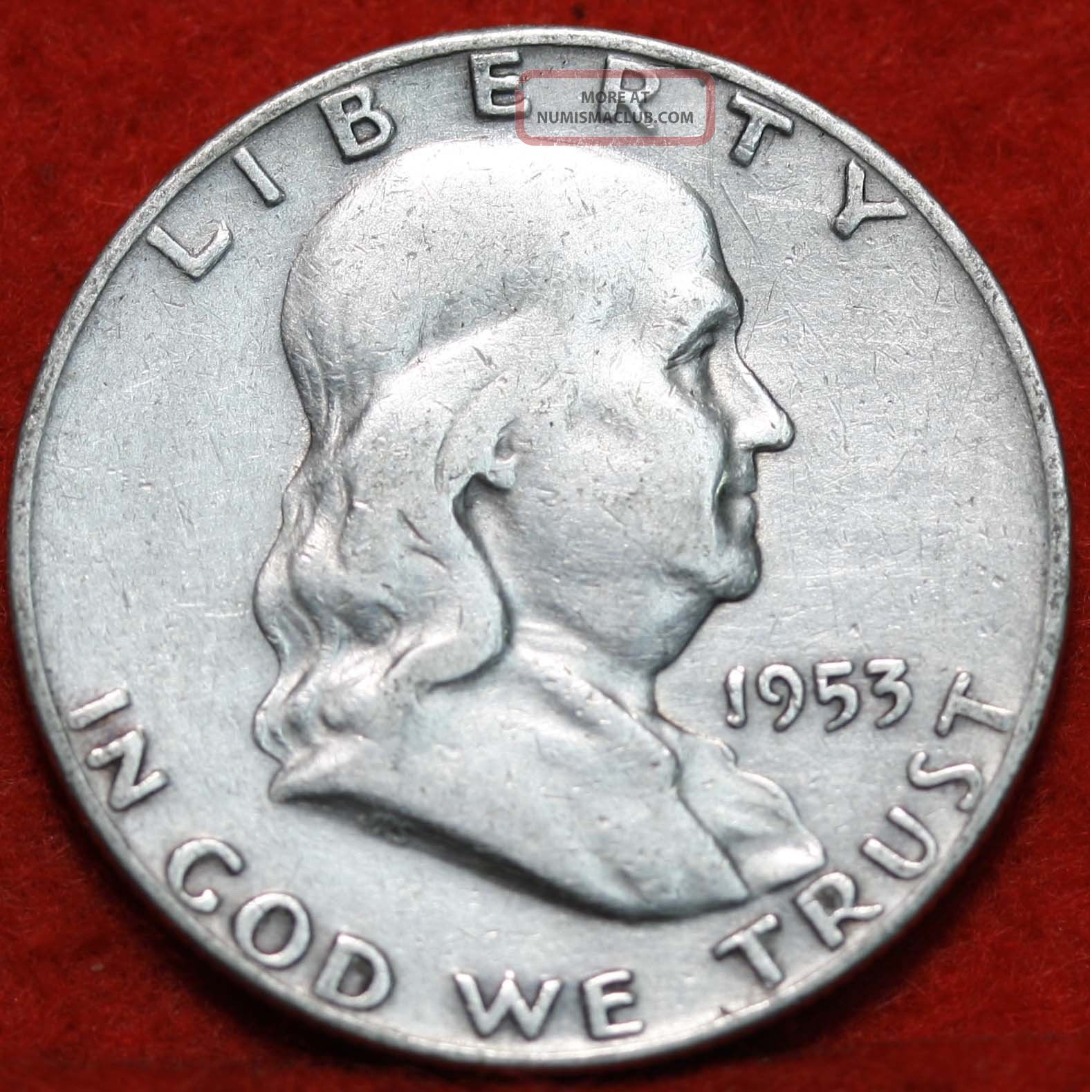 1953 D Silver Franklin Half Dollar