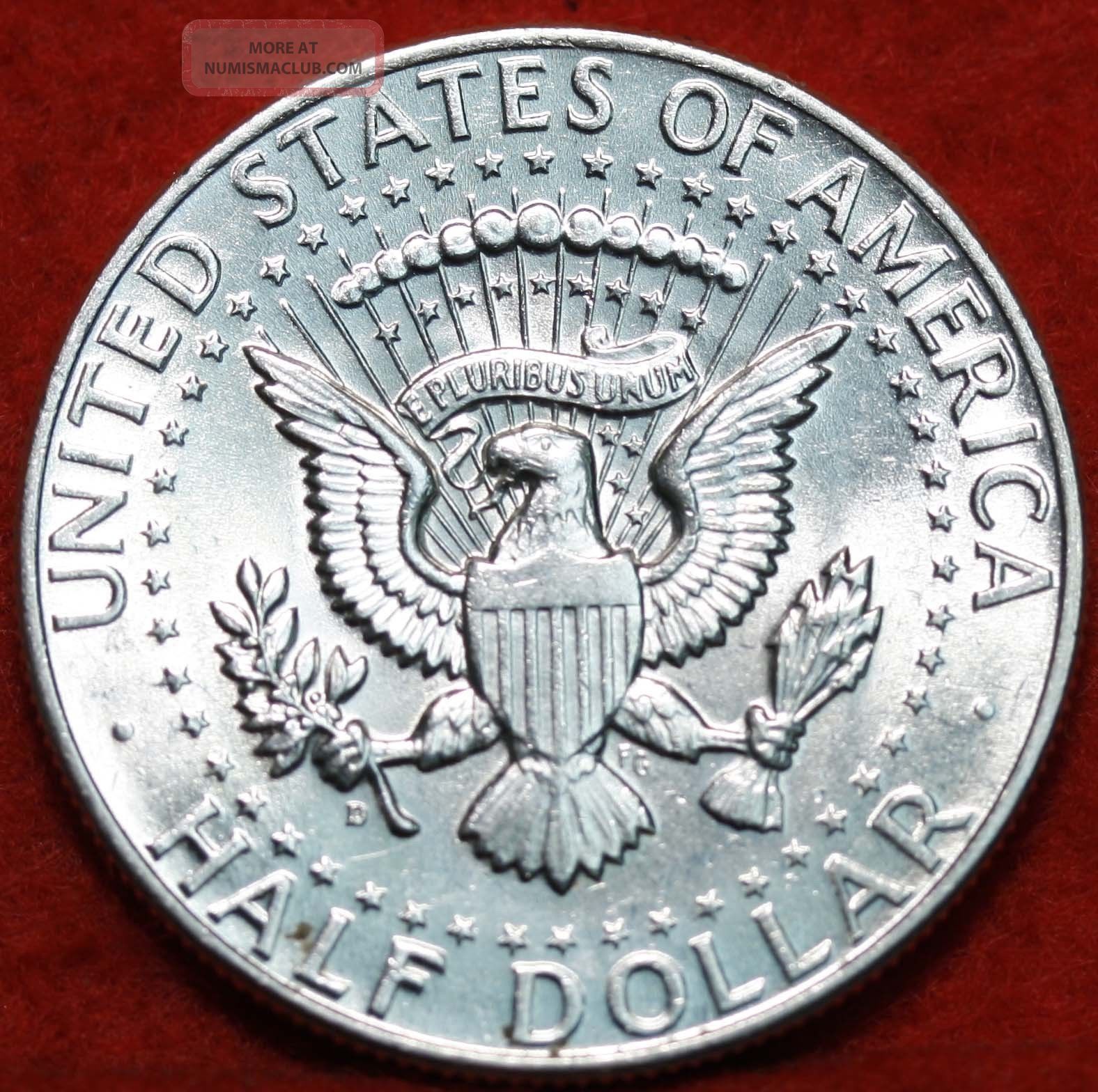 Uncirculated 1964 d kennedy half dollar s h