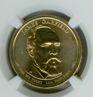 2011 - D James Garfield Dollar Ngc Ms68 Er Finest Registry photo