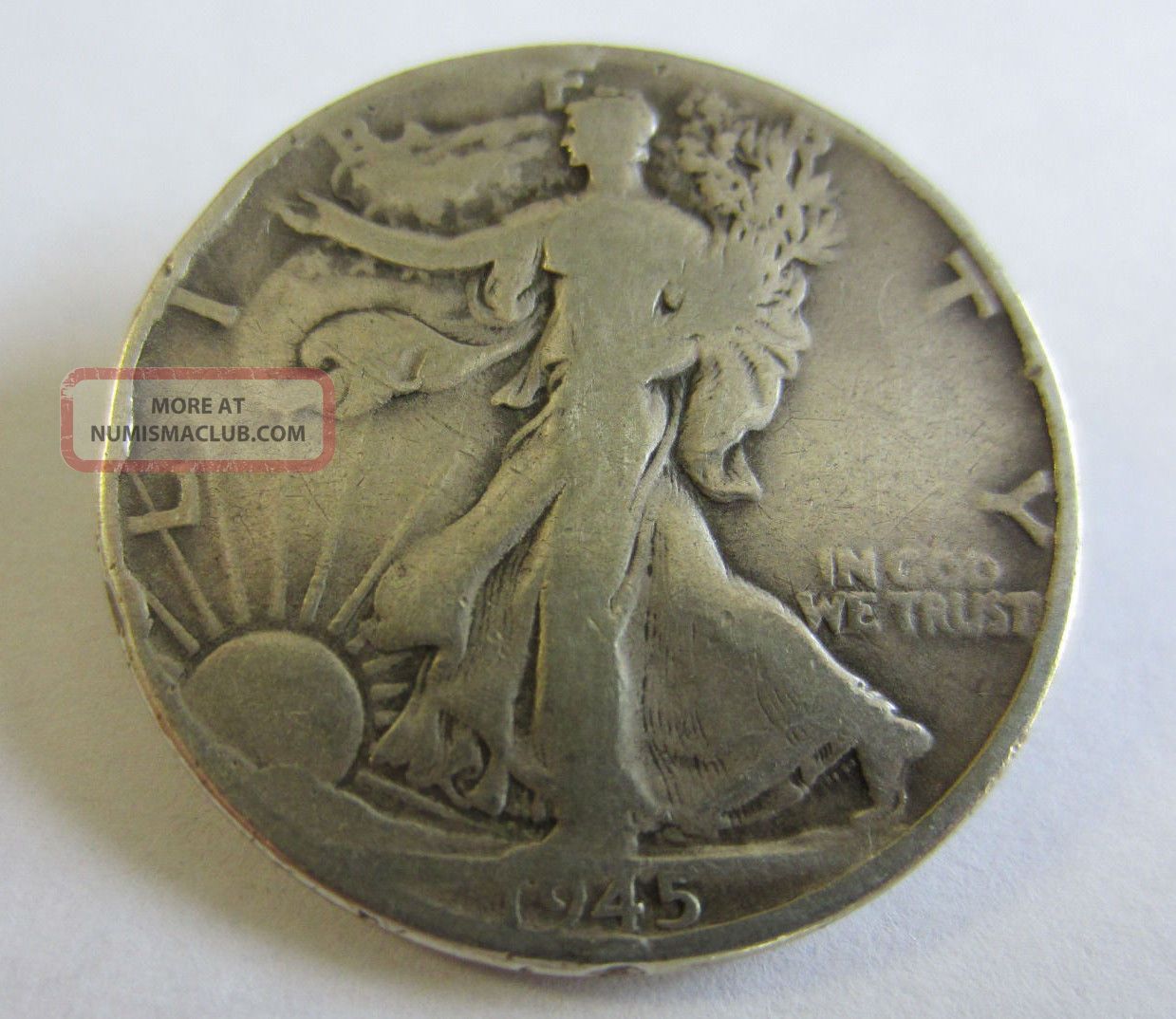 1945 Walking Liberty Half Dollar - - Circulated