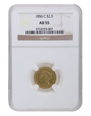 1856 - C Ngc Au55 $2.  50 Liberty Gold photo
