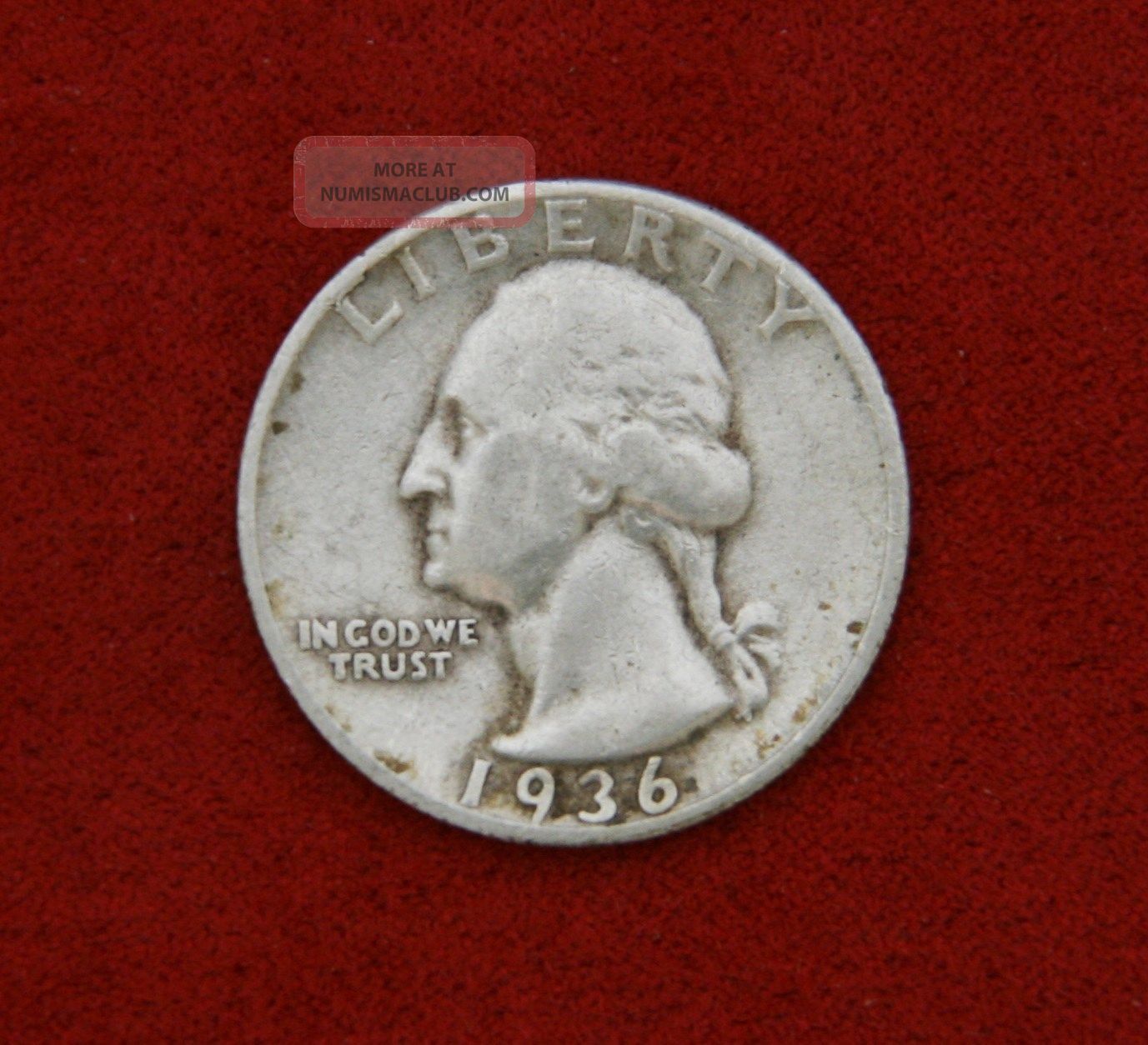 1936 S Washington Silver Quarter, Collectable Key Date Coin