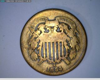 1864 Two Cent Piece (48 - 62) photo