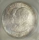 1923 - S James Monroe Commem Silver Half Dollar 50c Coin Anacs Ms - 63 Lightly Toned Commemorative photo 2