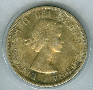 1958 Canada Silver Dollar Toned State Finest Graded. photo
