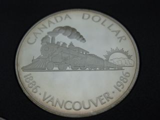 1986 100th Anniversary Of The City Of Vancouver Canadian Silver Coin photo
