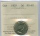 1957 Canada 5 Cents Top Grade State Grade. Coins: Canada photo 2