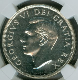 1949 Canada Silver Dollar Ngc Ms67 Pq Deep Mirror Prooflike photo