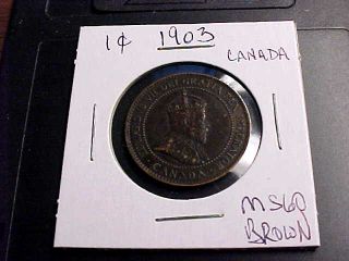 1903 Canada Large Cent Coin Unc Buy Now Or Make Offer photo