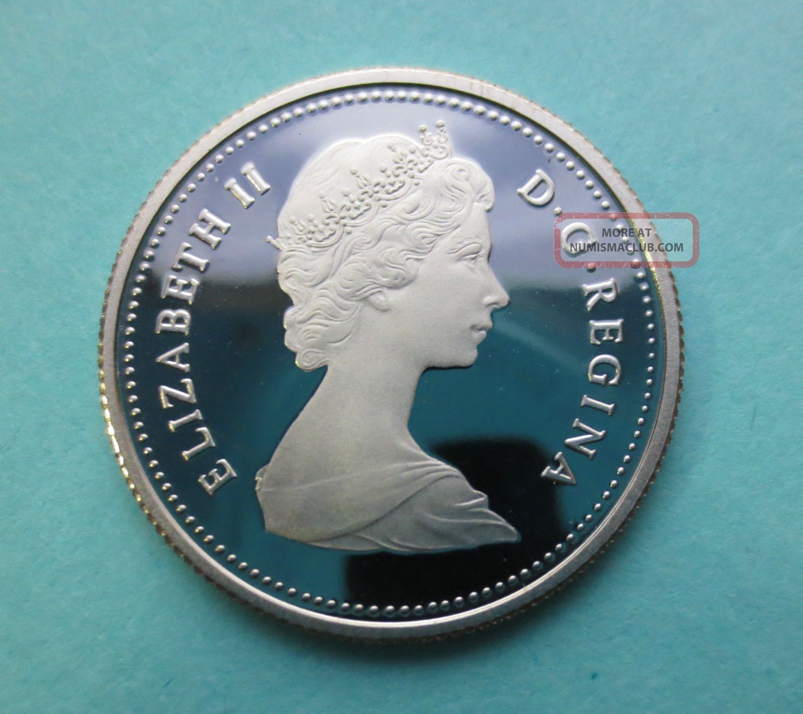 1984 Frosted Proof 25 Cent Coin Deep Cameo Canadian Quarter