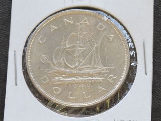 1949 Canada Silver Dollar Georgivs Vi Canadian A7078 photo