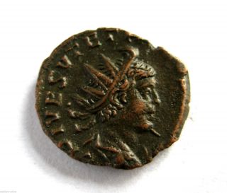 274 A.  D Gallic Empire Emperor Tetricus Ii Roman Period Billon Antoninus Coin.  Vf photo