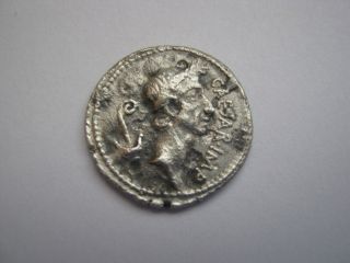 Roman Denarius,  Coin - Portrait,  (rare) Of Julius Caesar,  44 B.  C. photo