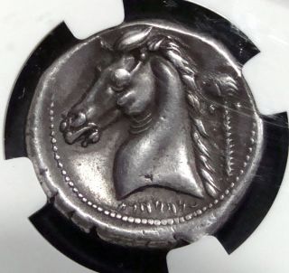 Sicily,  Siculo - Punic,  Entella Silver Ar Tetradrachm Ca.  300 Bc.  Ngc Ch Vf photo