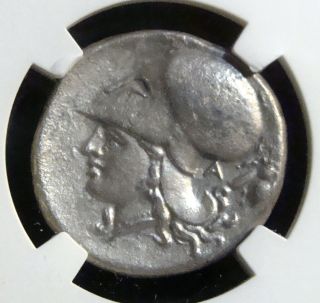 Corinthia,  Corinth: 345 - 307 Bc.  Ar Stater,  Pegasus / Athena & Bee,  Ngc Vf photo