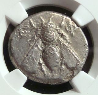 Ancient Greek: Ionia,  Ephesus,  Silver Ar Tetradrachm.  4th Cent Bc.  Ngc Vf photo