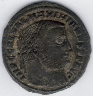 Tmm 293 - 311 Ad Roman Imperial Ae Follis Galerius Vf photo