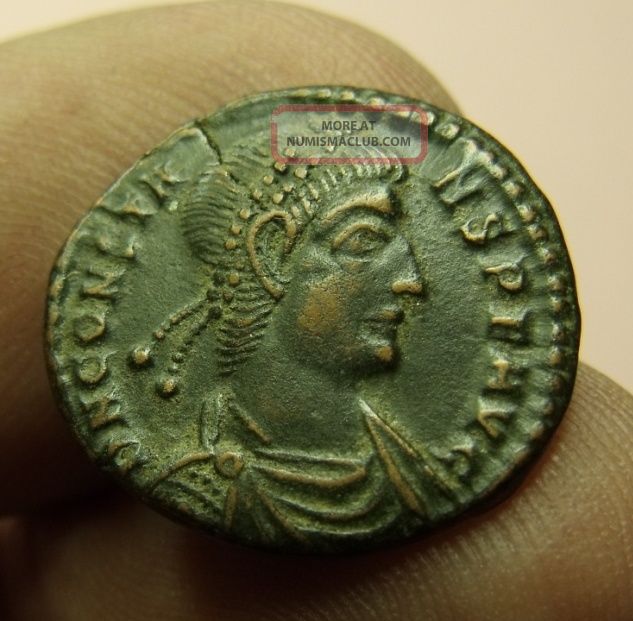 Ancient Roman Ae3, Constans, Phoenix. 22mm, 4. 1g, 348 - 350 Ad, Fel ...