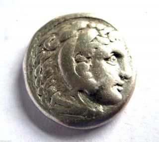 C.  281 B.  C Ancient Greece Alexander Iii Silver Tetra - Drachma Coin.  Babylon.  Vf photo