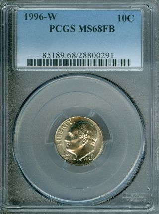 1996 - W Roosevelt Dime Pcgs Ms68 Fb Pq Finest Registry Rare Date photo