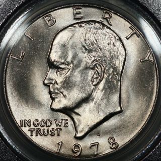 1978 - D Eisenhower Dollar - Pcgs Ms64 - Lustrous,  Near Gem Quality photo
